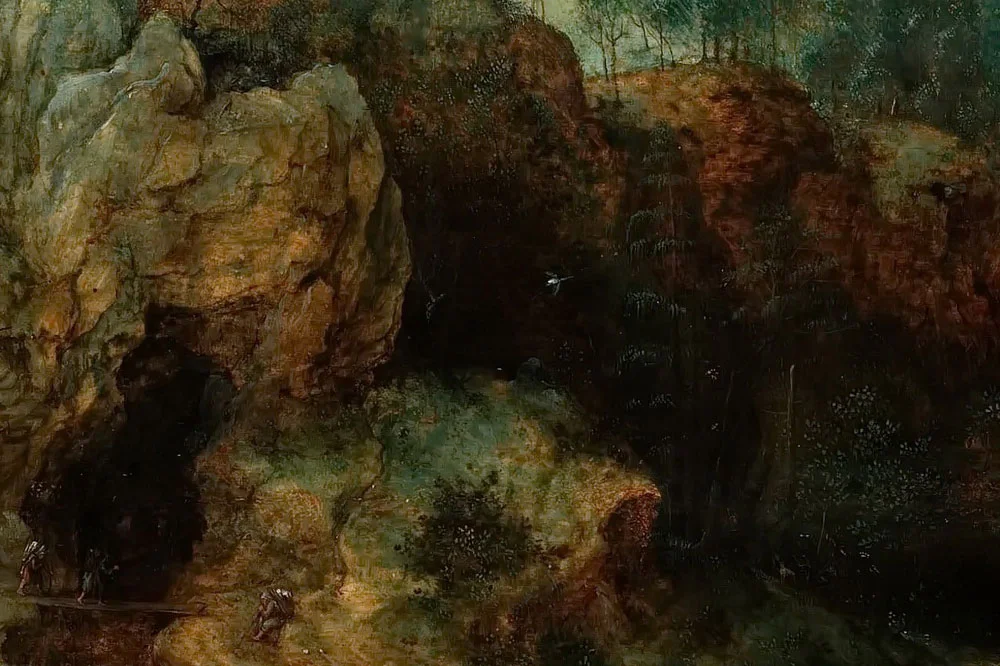 彼得·勃鲁盖尔作品《逃往埃及的风景》局部 (3)