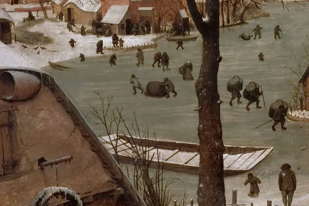 彼得·勃鲁盖尔油画作品《伯利恒人口普查》局部 (8)