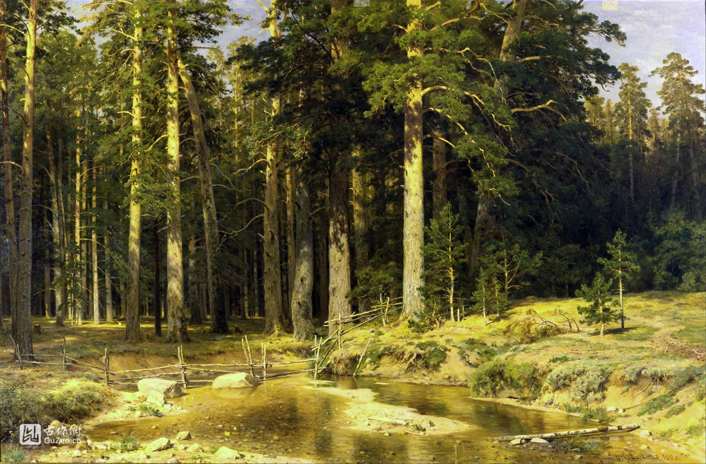 希施金油画森林风景画作品
