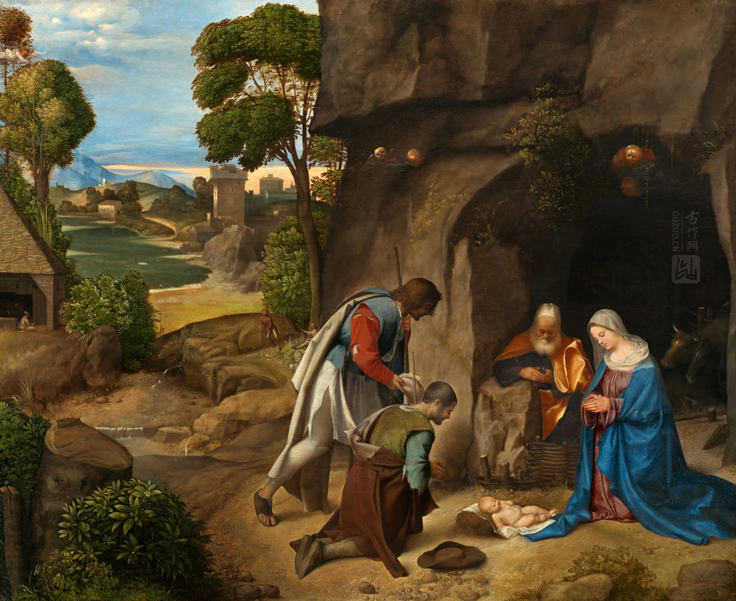乔尔乔内油画作品《牧羊人的朝拜》高清图片