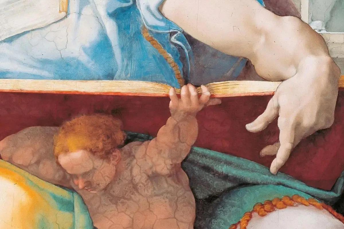 梵蒂冈西斯廷教堂“米开朗基罗”壁画《先知但以理》局部 (3)