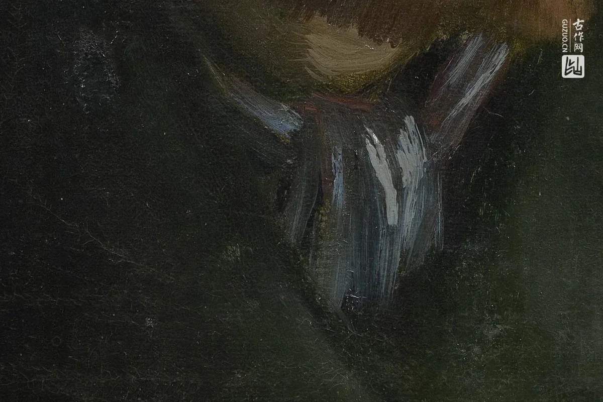 梵高1886年《戴深色毡帽的自画像》局部 (3)
