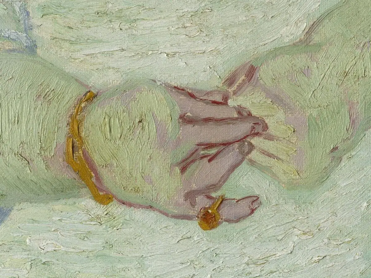 梵高油画人物《婴儿肖像》局部 (3)