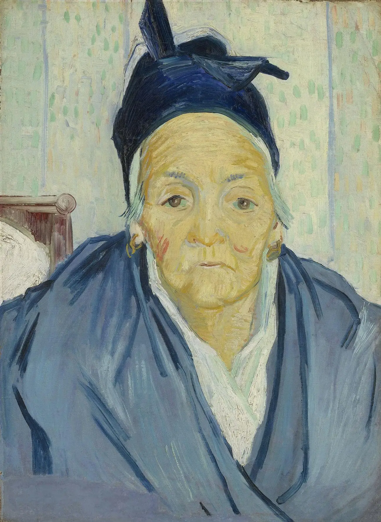 梵高作品《阿尔勒的一位老妇人》肖像画