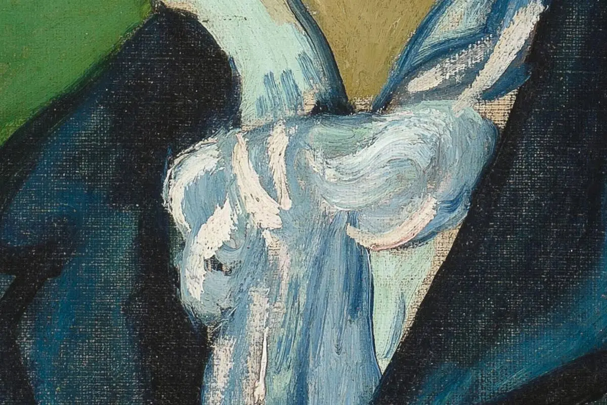 梵高作品《阿尔芒德·鲁林的肖像》局部 (3)
